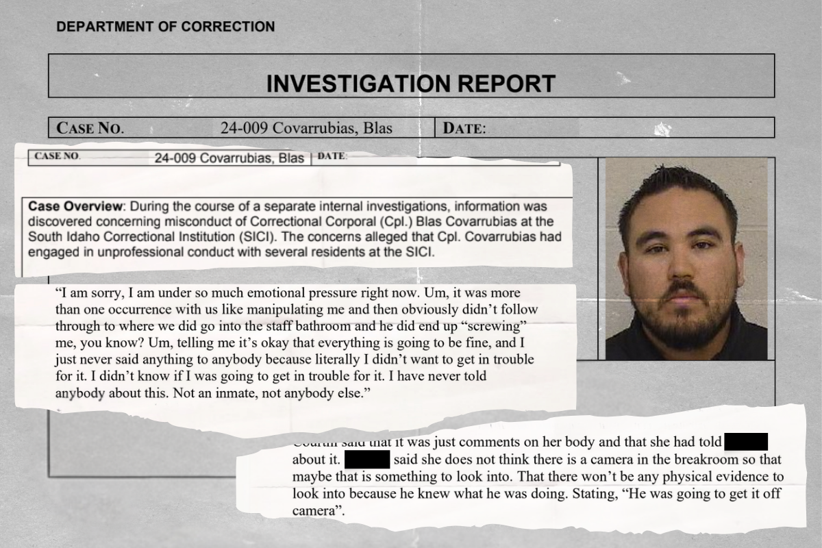 Two Idaho prison guards sexually assaulted her, witnesses said. Neither was charged