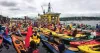 Hundreds of "kayaktivists" amassed in Seattle's Elliott Bay to oppose plans to transport this Shell Oil drilling rig bound