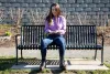Insulin-dependent diabetic Madison Johnson uses an app on her phone to check her blood sugar level. Johnson, who was on a