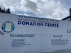 Donation center for Vietnam Vets of America outside a thrift store in Gladstone, Oregon.