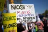 Marchers rally in Morgantown, West Virginia, on April 23 in support of the hundreds of NIOSH employees facing termination by