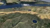 A rendering of the proposed Goldendale Energy Storage Project, which includes two reservoirs at different elevations.