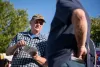 Republican Rep. Rob Chase, running for re-election to the Washington House of Representatives, greets constituents at his